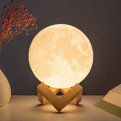 8cm měsíční lampa LED noční světlo napájené z baterie se stojanem hvězdná lampa ložnicová dekorace noční světla dětský dárek měsíční lampa