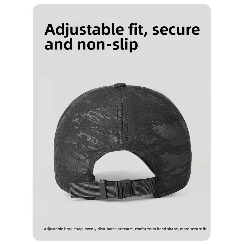 Fashion Breathable Perforated Quick-Drying Hat Sun Protection Adjustable Travel Sports Hat Baseball Cap For Women Men