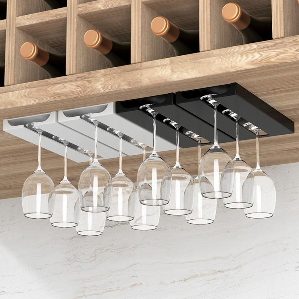 Upside-Down Wine Glass Rack Non-Drilled Wine Glass Holder Glassware Storage Classification