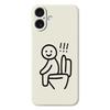 For iPhone 17 Case Stickman Toilet Pattern Printing Straight Edge TPU Phone Back Cover