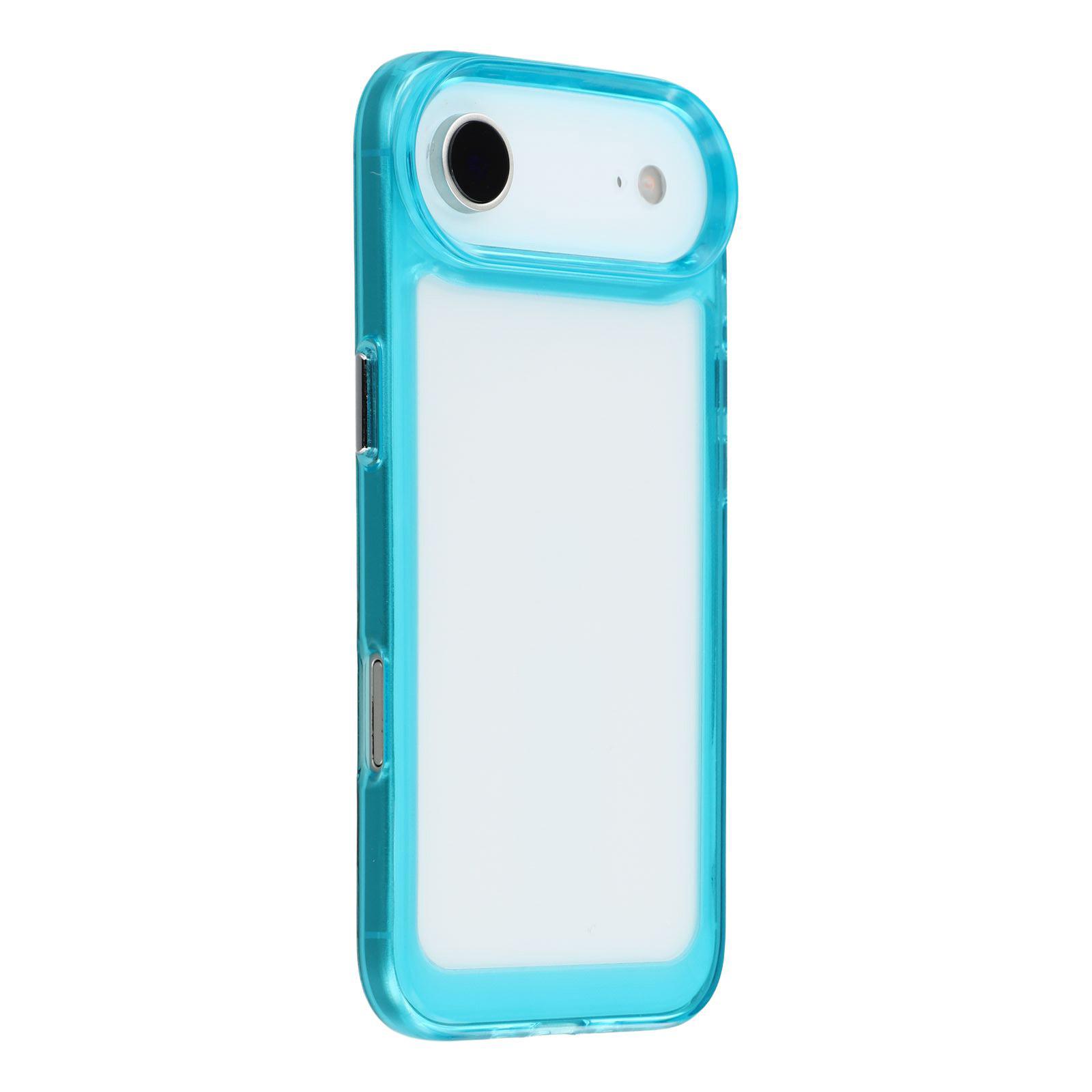 

For iPhone 17 Air Cell Phone Case TPU+PC 2.0mm Anti-Scratch Cover Transparent Blue