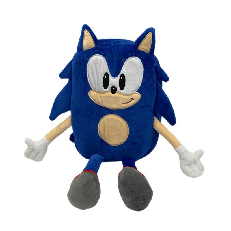 Sonic The Hedgehog Plush Toy Backpack For Kids Soft And Colorful Schoolbag For Boys And Girls