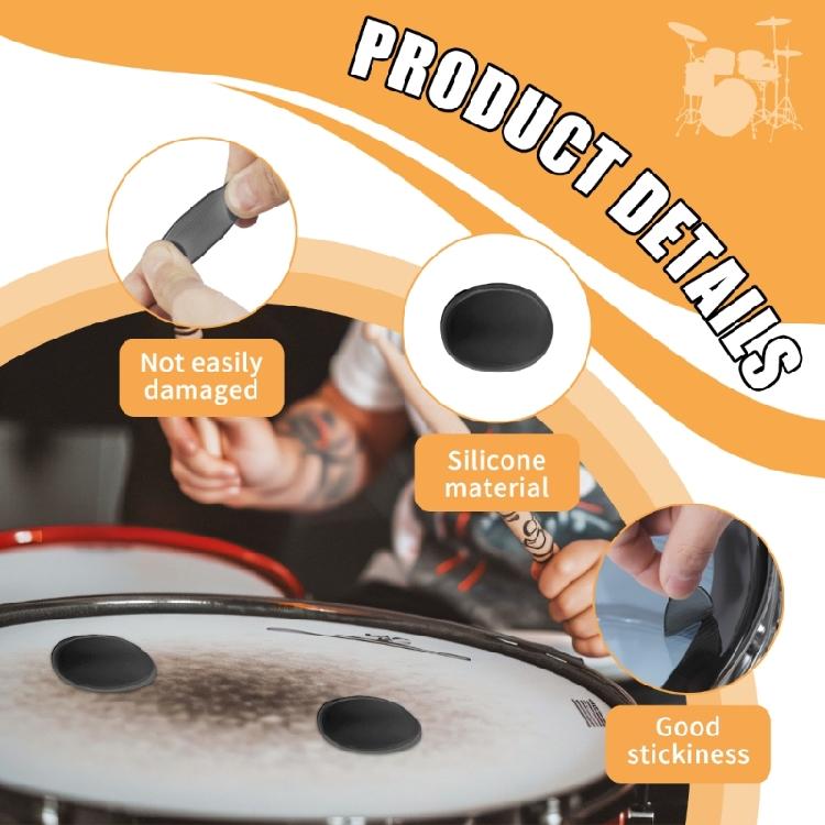 Drum Set Silicone Silencers Shock Absorbing Practice Pads Noise Reduction Pads Suitable for Quiet Training Event