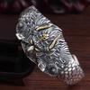 Men's 925 Silver Bracelet: Retro Golden-Winged Peng Bird Design