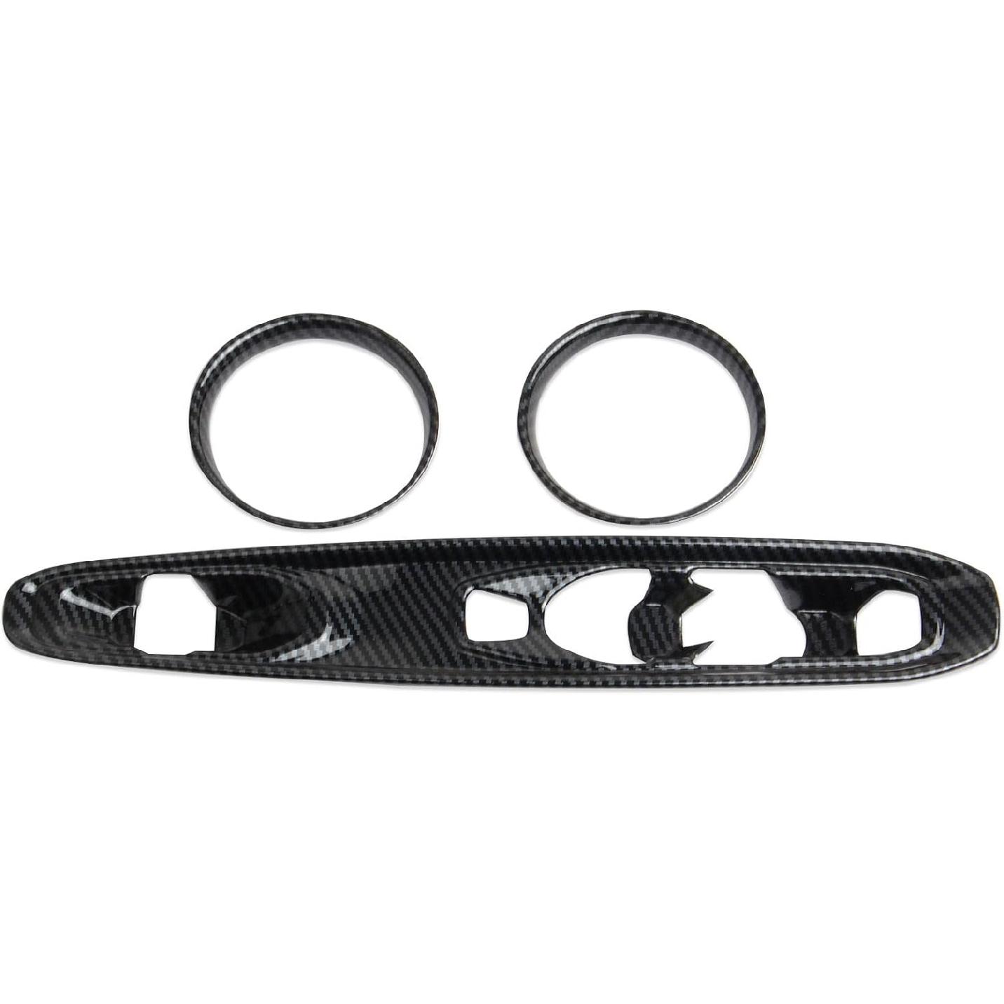 

crosselec Carbon Fiber Style Center Console Gear Shift Panel Cup Holder Cover Trim Accessoires for Chevrolet Corvette C8 2026 (Shift Panel+Cup TMXC8