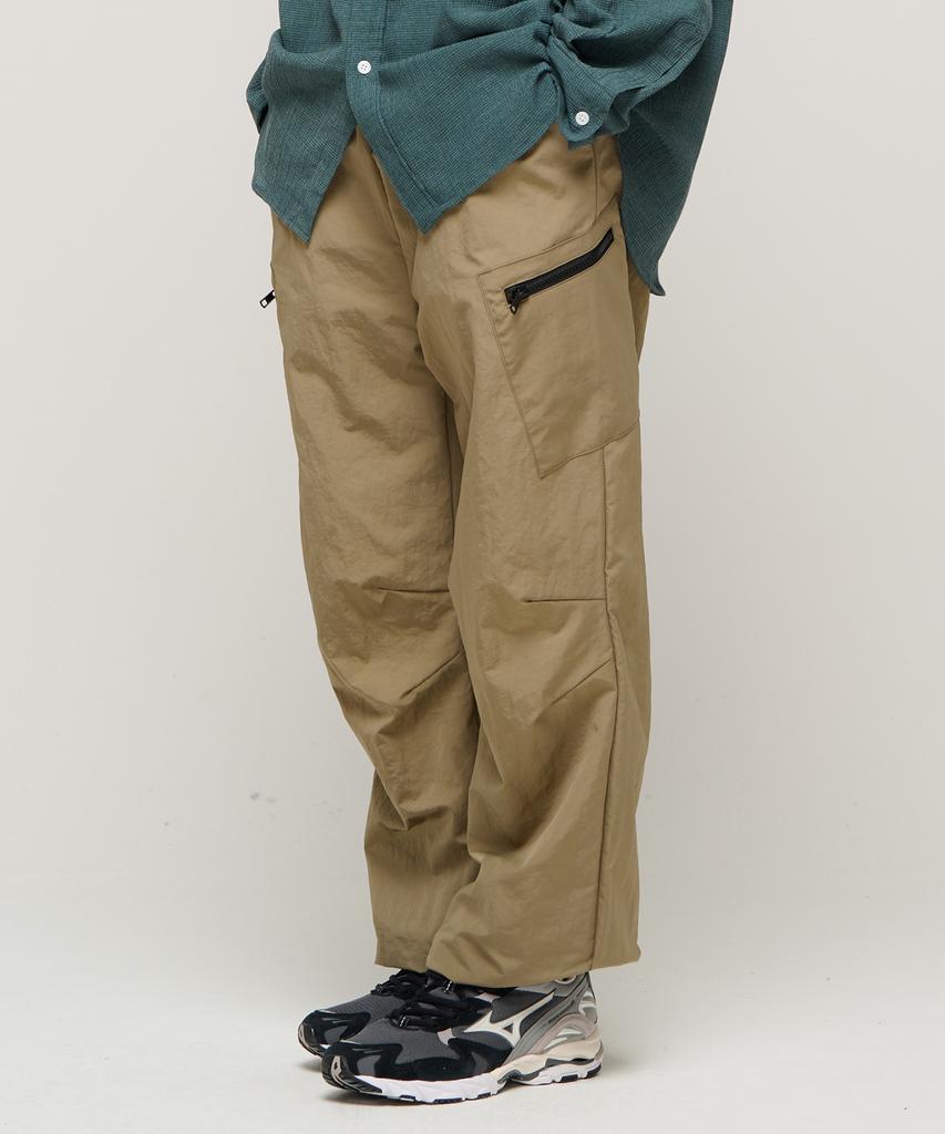 CARGOBROS Side Zipper Anorak String Pants (Khaki)