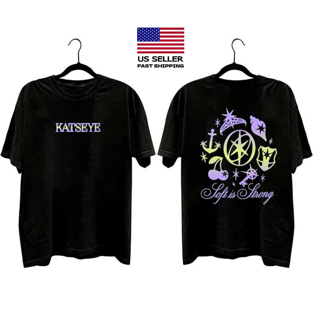 Горячая Распродажа Мерч Kpop Katseye Мягкий но Прочный Круглая Хлопковая Унисекс Футболка L