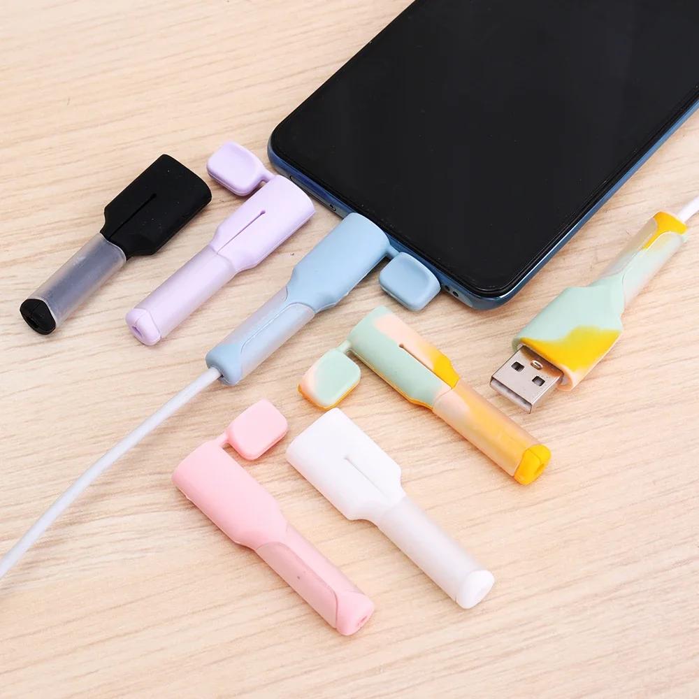Încărcător cablu bobinator protector silicon moale USB tip C anti-rupere manșon protector pentru Xiaomi Huawei OPPO VIVO linie de date capac