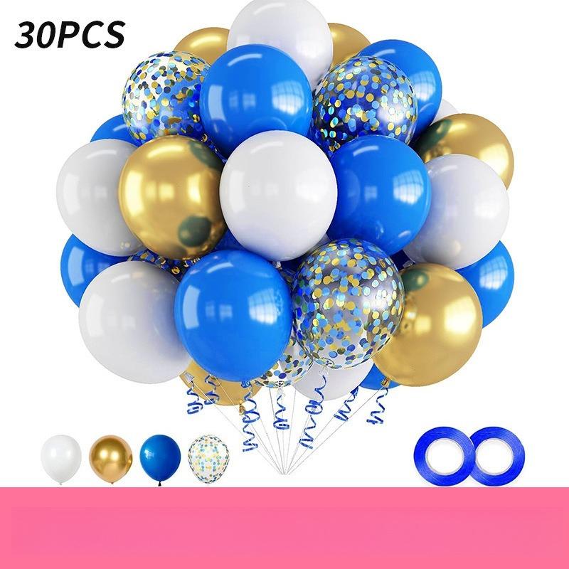 10 Zoll 30 Stück Glitzerpapier-Schnipsel Ballon-Set Dekoration Ballons Weihnachten Halloween Geburtstag Feiertag