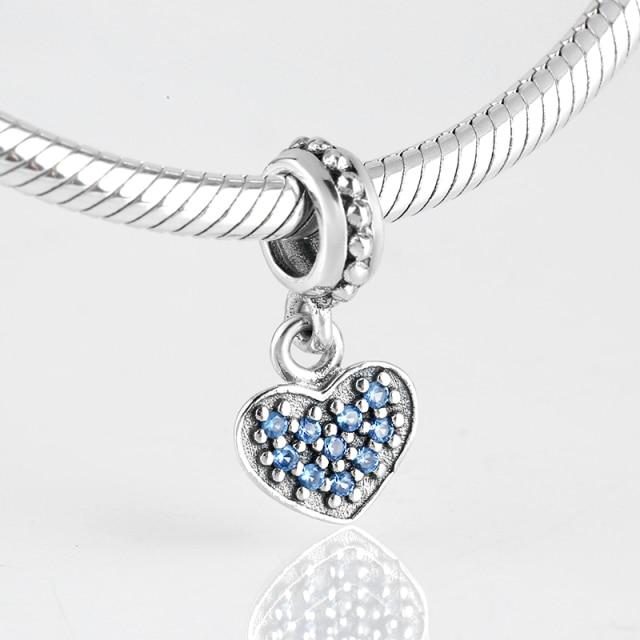 925 Sterling Silver Bead Openwork Sweet Hearts Crown Charms Beads Fit Jiuhao Bracelets Bangles Diy Womens Jewelry