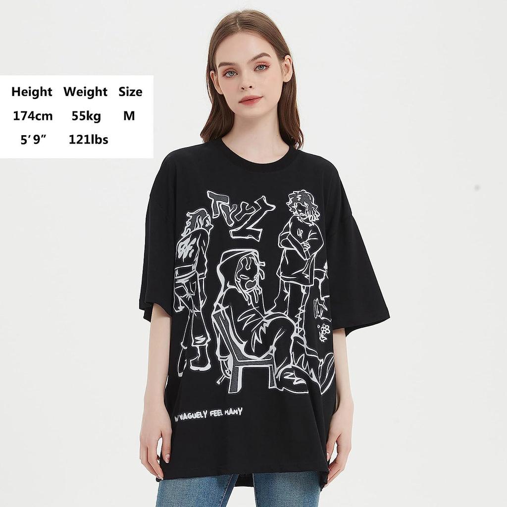 Streetwear Funny Anime Cartoon Grafické tričko