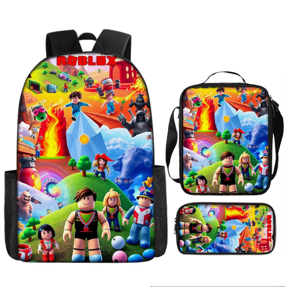 Robles Backpack Three-Piece Children'S Cartoon Backpack Large Capacity School Bag