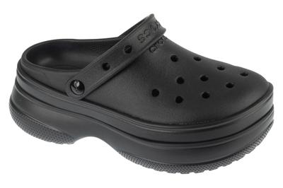 Classic Stacked Clog, Womens Black Slides