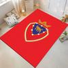 Red Royal Crest Carpet Design Suitable As a Non-slip Mat for the Living Room or Bedroom Sofa