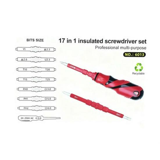 Multifunctional Insulated Screwdriver Set: Slotted, Phillips & Torx