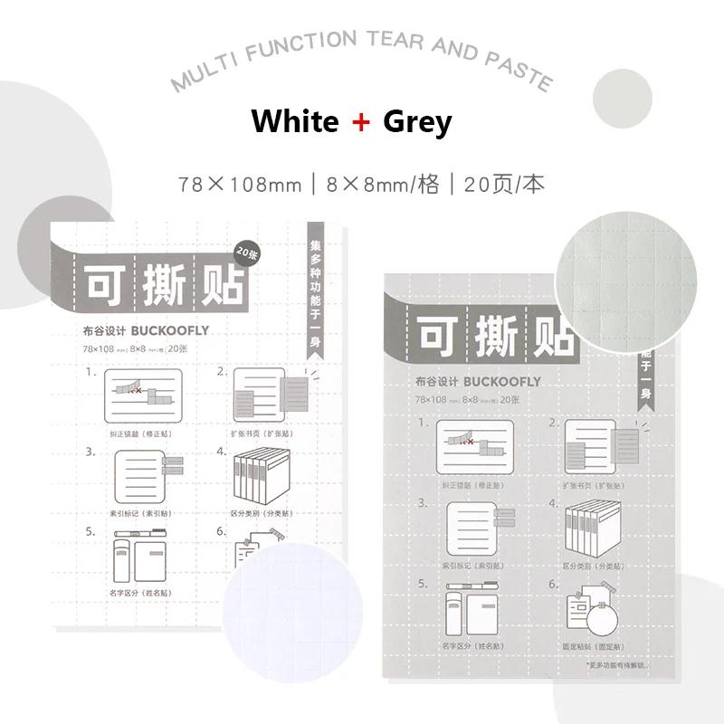 Morandi Tearable Sticky Notes Index Tabs Double-sided Tape Design Classification Notes Kawaii Stationary School Office Supplies