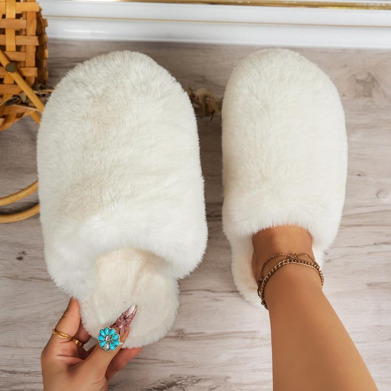 Fashion 2025 NEW Women's Thick Bottom Slippers Indoor Outdoor Wear Autumn Winter New Style Home Comfortable Cotton Slippers Head