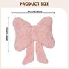 Elegant Plush Bow Throw Pillow Soft Seat Cushion Decorative Accent for Sofa Chair Bed Car Dorm Living Room