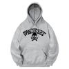 Kmg0164 Lettering Skullblood Fleece-Lined Hoodie Gray