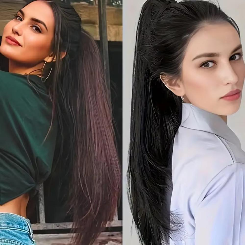 Extension Long Straight Pony Tail Hairpiece Curly Synthetic Hairpiece  for Women Hair Accessories