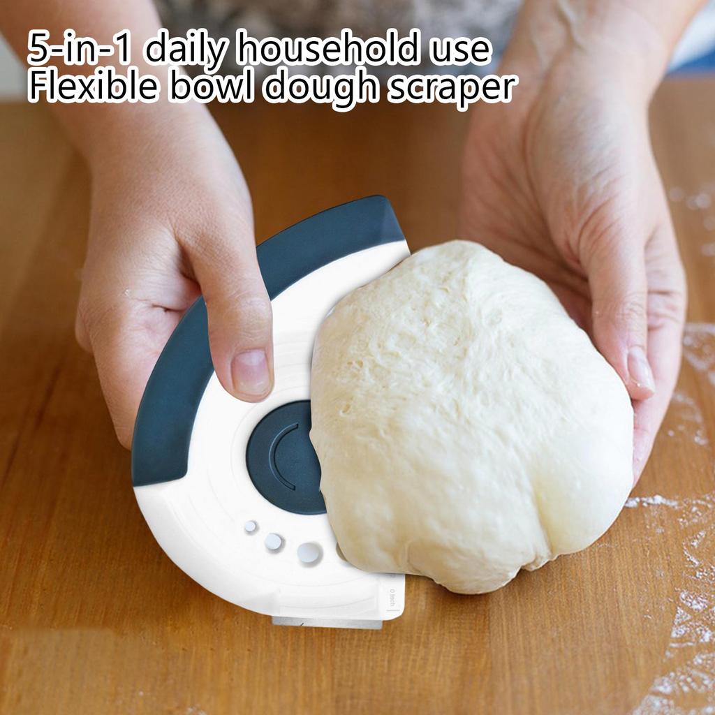 5-in-1 Flexible Bowl Scraper, Counter Scraper & Dough Scraper For Home Use