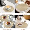 Round Placemats and Coasters Set of 6 Christmas Placemats Washable Placemats 34/38cm Woven Placemats Christmas Round Placemats