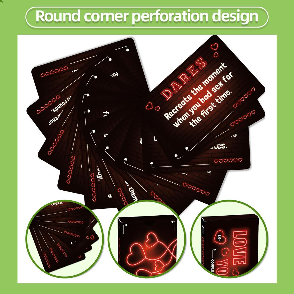 50Pcs/Set Adult Date Night Ideas Adult Couples Gathering Warm-up Board Card Decorative Birthday Valentine Collection Men Women