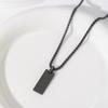 Cross-border Stainless Steel Engraved Pearl Necklace with Square Hole for Festivals