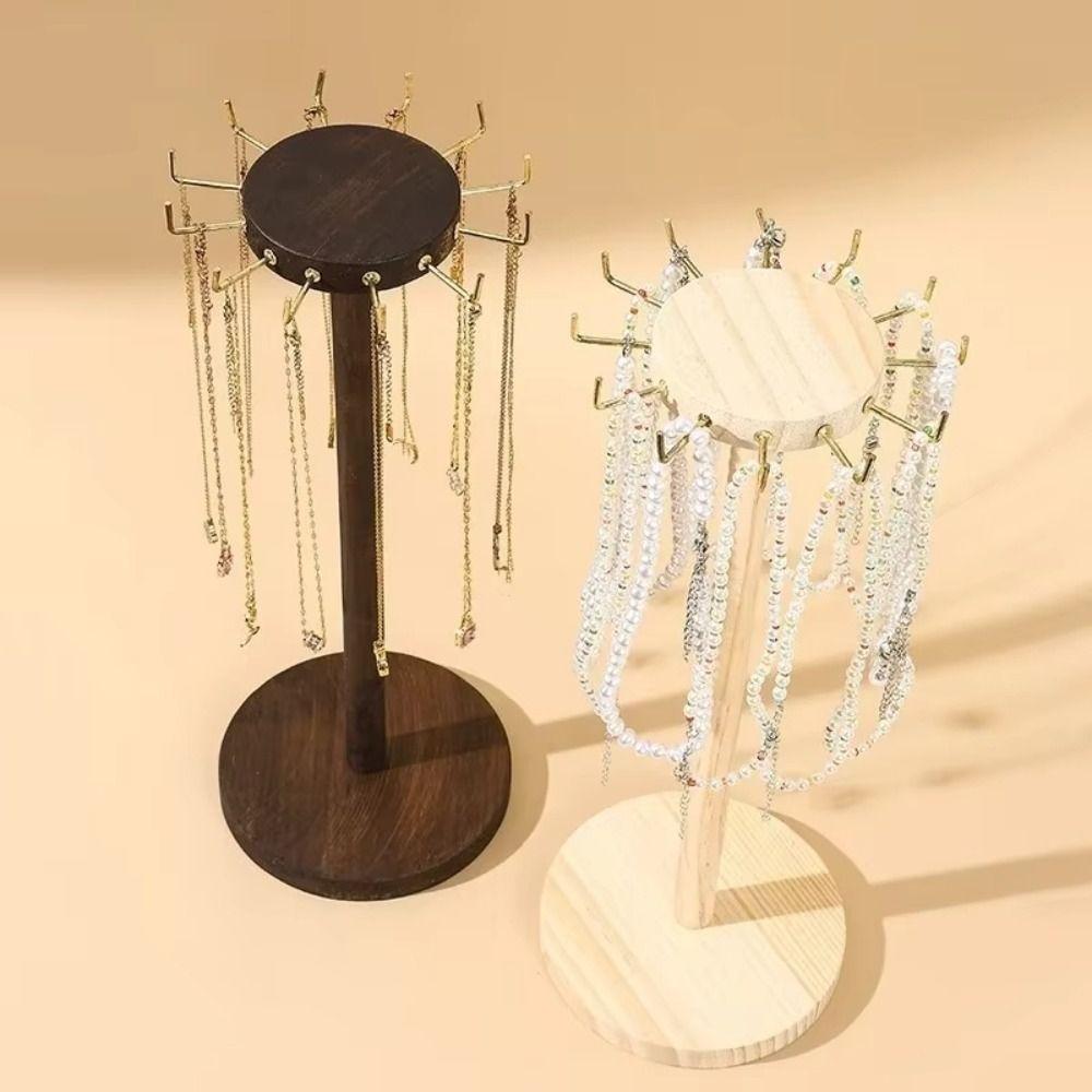 Solid Wood Jewelry Organizer Pendant Bracelets Jewelry Storage Rack Vertical
