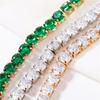 Stylish Stylish Zircon Crystal Cubic Zirconia Tennis Women Bracelets Gold Color Color Chain Shiny Charm Bracelets Armbanden Voor Vrouwen Bijou