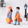 1set Mini Stool Lovers Old Couple Animals House Tree Fairy Garden Miniatures Terrarium Action Figures DIY Micro Landscape Decor