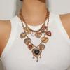 Neue Mode Retro Punk Metall Herz Anhänger Halsketten Für Frauen Vintage Choker Kette Luxus Party Schmuck Geschenke