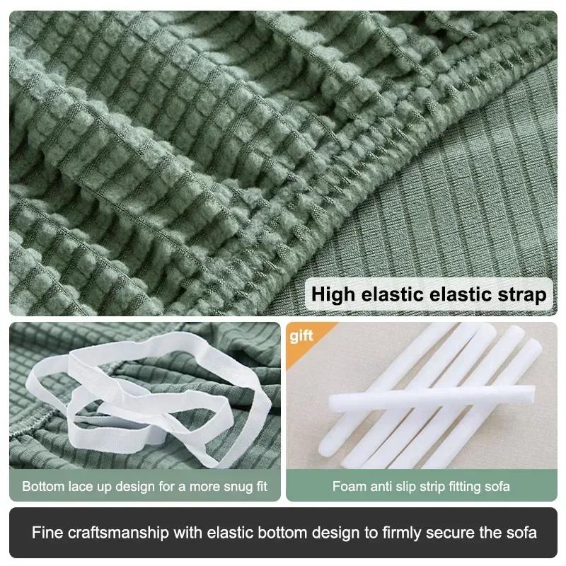 Elastic Sofa Covers For Living Room Geometric ArmChair Knitted Corn Grid Fabric Sofa Slipcovers Chair Protector Home Decor
