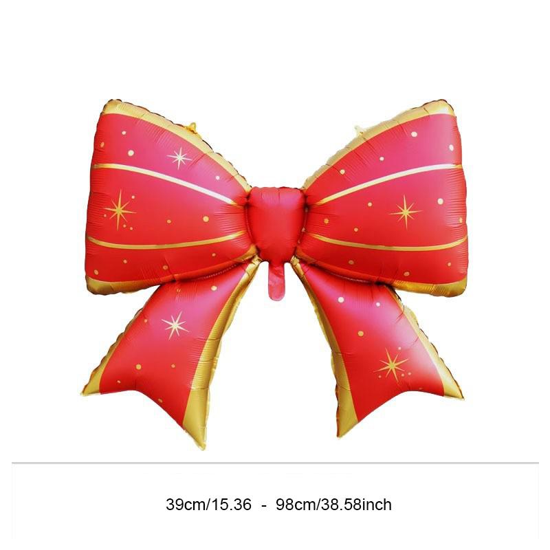 1PC New Striped Bow Balloon Bowknot Shaped Theme Aluminum Foil Matte Kids Birthday Party Decor Anniversary Event Decoration