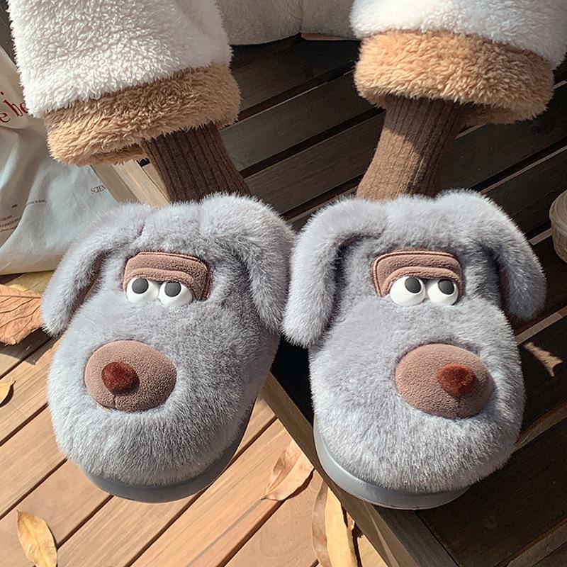 2025 P Tlapka Pes Bavlněné Pantofle: Útulné zimní plyšové pantofle pro páry, ideální pro muže i ženy.