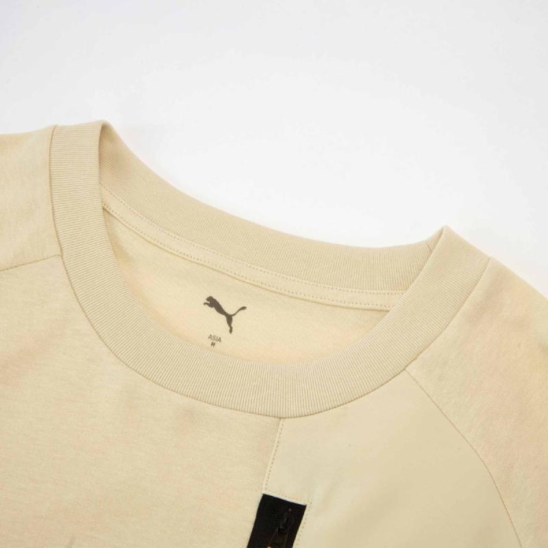 Puma Sports Lifestyle Series Moisture Wicking Quick Dry Breathable Crew Neck Short Sleeve T-Shirt Men Tops Khaki 690262-87