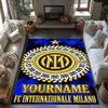 Inter Milan Customize Text Area Rug Design for Balcony Dining Room Foyer Entryway Antislip Carpet Anime Office Decor Birthday/Christmas Gift