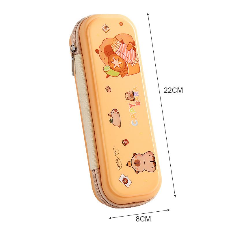 Cartoon Large Capacity Capybara Pencil Case Pencil Bag Multifunctional Cute Student Stationery Organizer School Supplies Gift