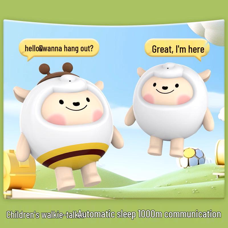 

601 Детская рация: Беспроводной наружный пейджер для родителей и детей, обучающий мини-портативный трансивер Dongdong Sheep/Bee Sheep Pair (No Batteries)