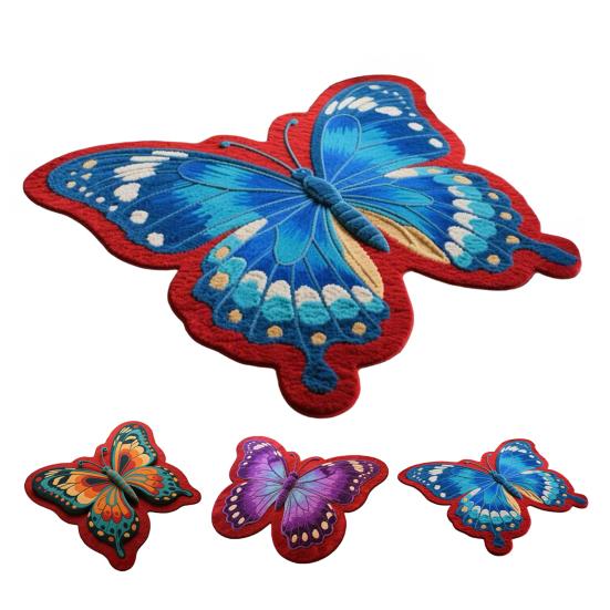 Motýlí podložka na podlahu Absorpční koupelnová podložka Protiskluzový dekorativní motýlí kobereček do sprchy, ložnice, obývacího pokoje, na balkon, ke vchodu