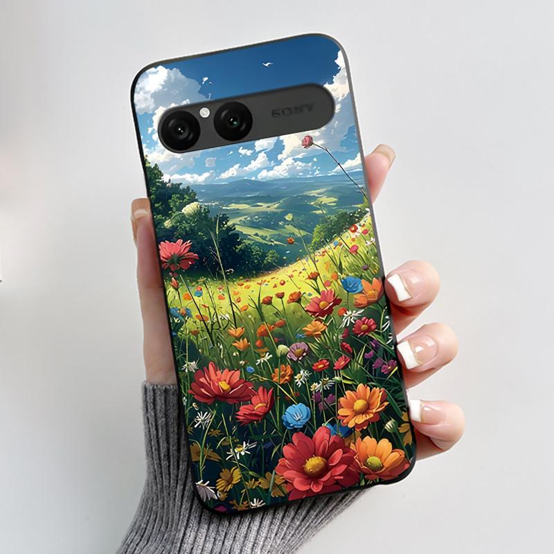 

Casing For Sony XQ-FE54 XQZ-CBF Xperia 10 VII Phone Case Luxury Dragon Cute Cool Boys Girls Black Matte Soft Silicone Back Cover Sony Xperia 10 VII