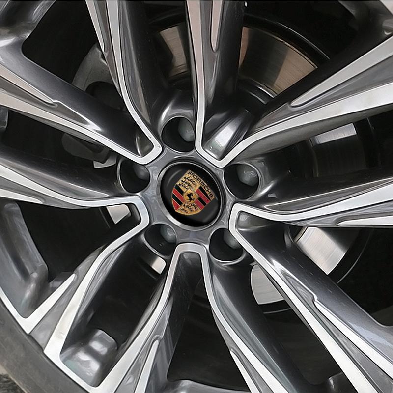 4 ks 56mm Samolepka Středové Krytky Nábojů Kol Auta Příslušenství Pro Porsche Boxster Cayenne Panamera Macan Cayman 911 918 996 917 991