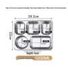 ZLIII 304 Stainless Steel Divided Lunch Tray