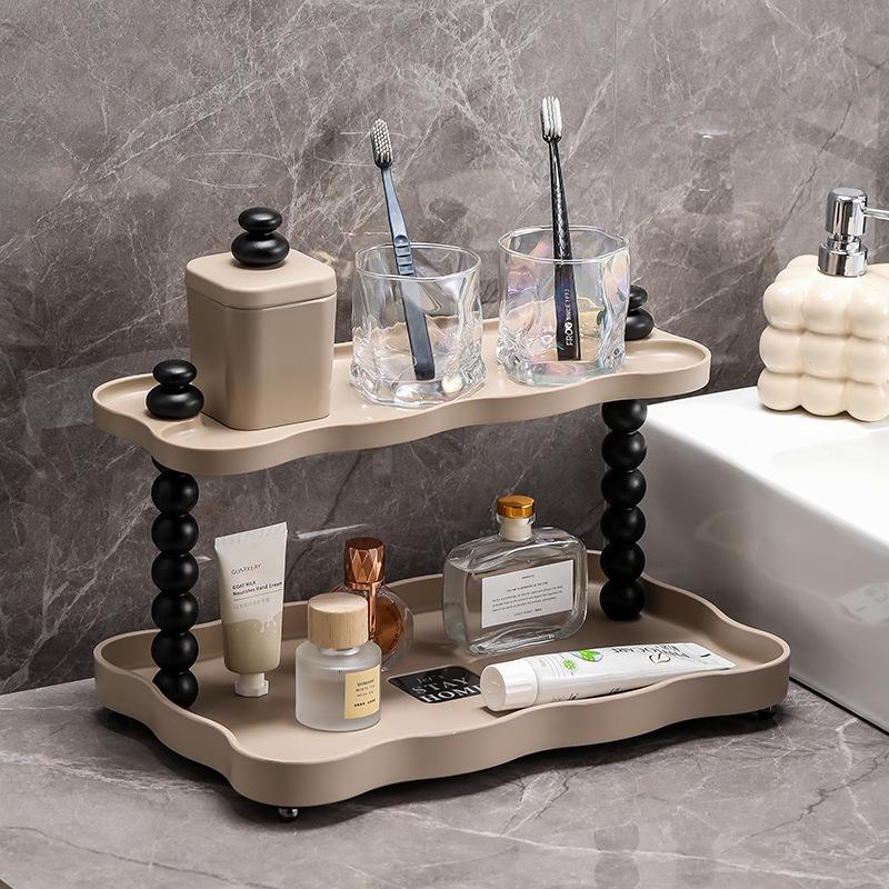 Retro Multi-Room Storage Rack for Vanity & Makeup