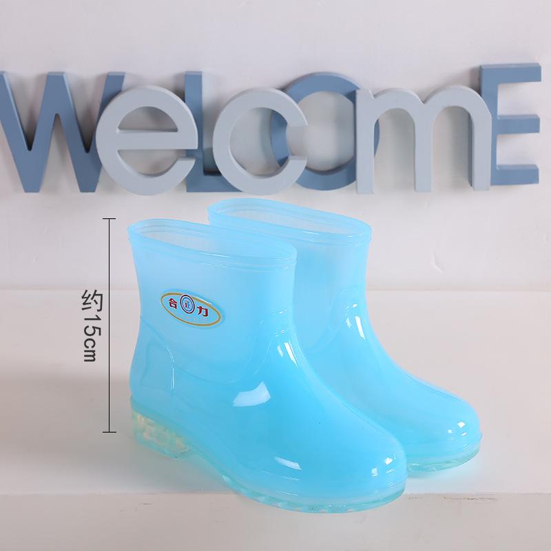 Tall tube thickened rain shoes women's waterproof shoes women's outer wear rain boots non-slip warm quick-drying water boots rubber shoes