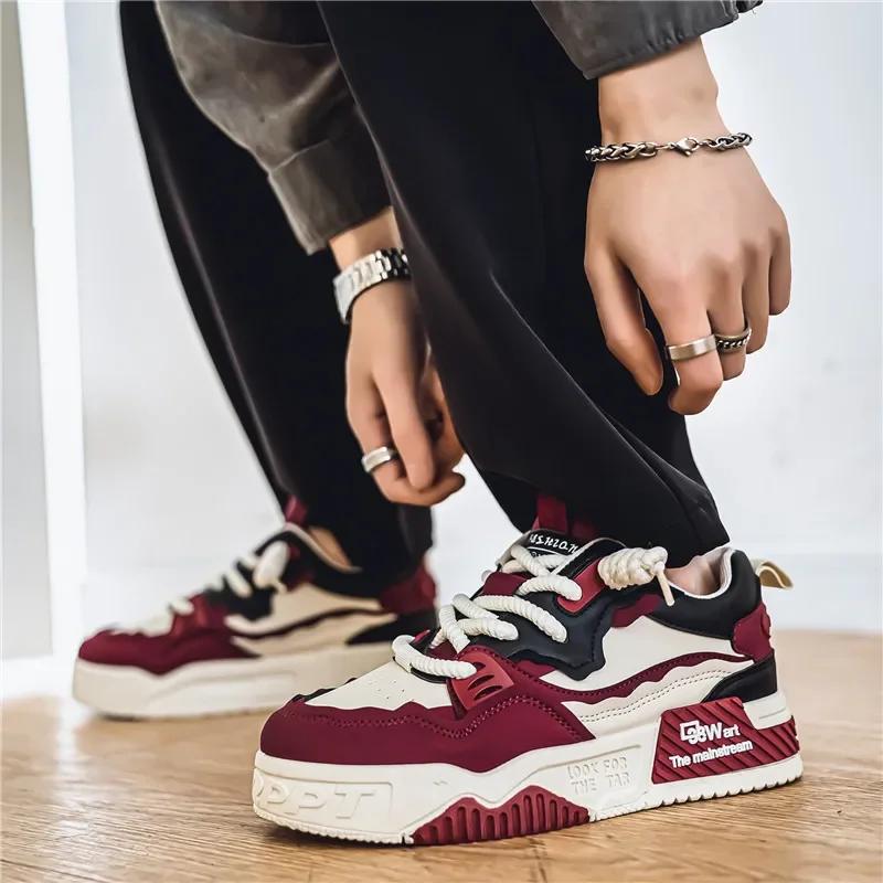 Design of Youth Men's Shoes High Quality Shoes Tide Shoes Sports Casual Shoes Men's Shoes Large Size Wear-resistan Fashionable