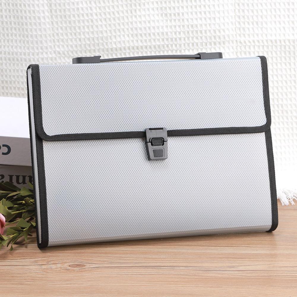 

Сумка для документов с 13 карманами, большой вместимости, для хранения документов, новый держатель для портфолио серый