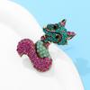 New Rhinestone Small Fox Brooch Animal Pin