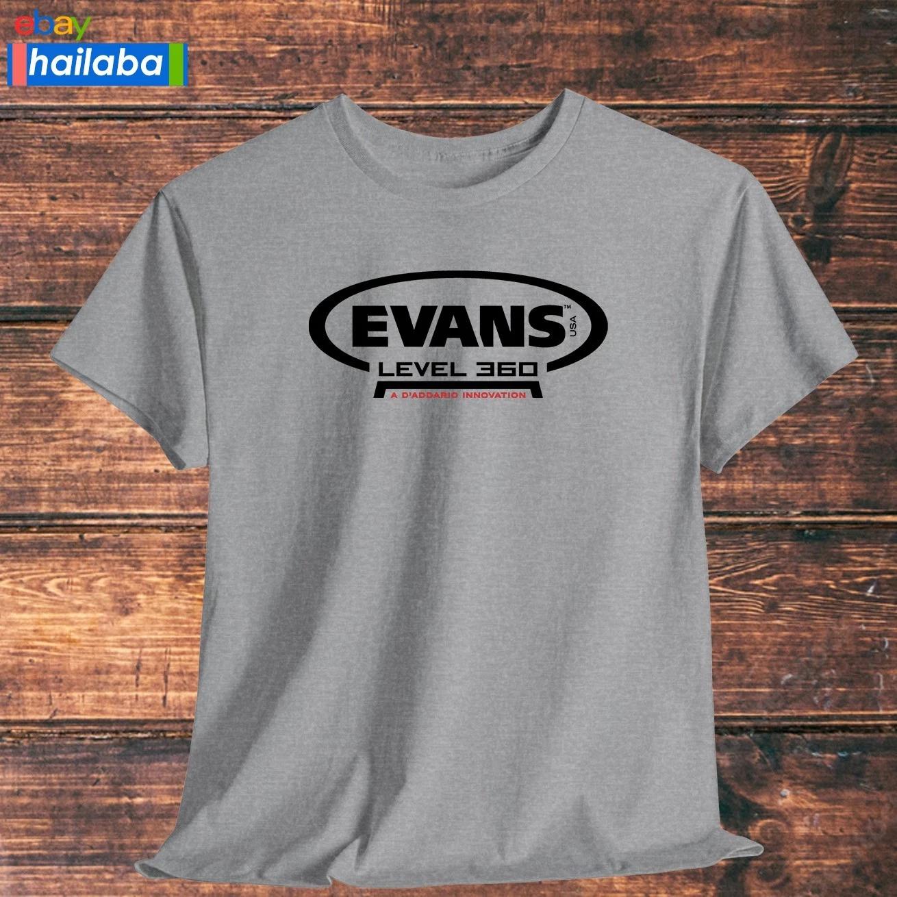 

EVANS Drum heads Music T shirt Logo Many Colors S M L XL to 5XL Made In USA 4XL