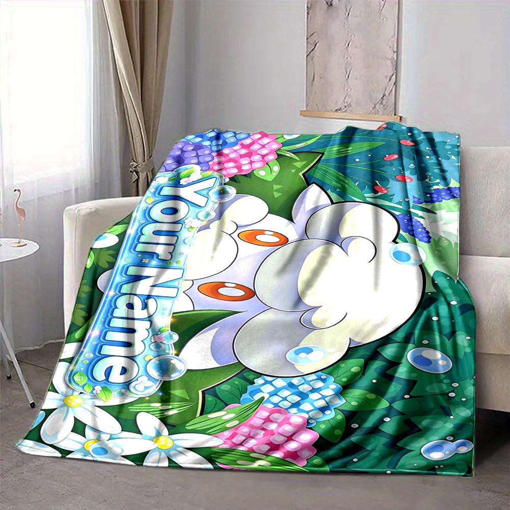 Custom 1Pc Whimsicott Lush Nature Garden Flannel Fleece Blanket Soft Warm Throw Blanket for Sofa Bed Couch Home Decor Travel Nap Blanket Xmas Gift Q11